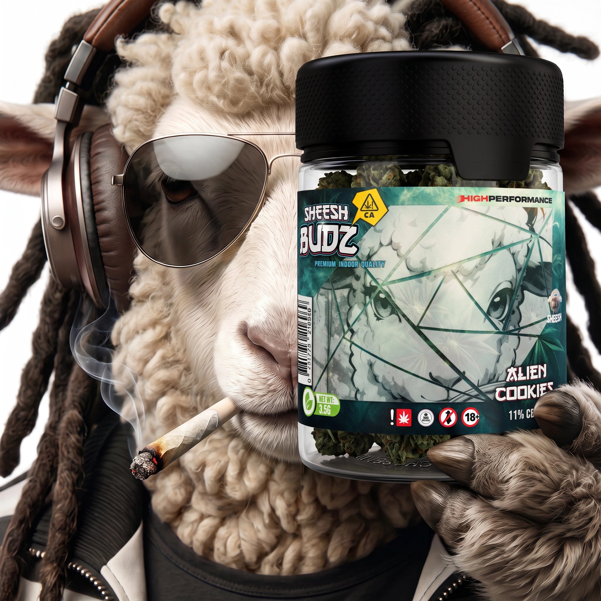SHEESH BUDZ CBD Alien Cookies Flower 3.5g 11% CBD