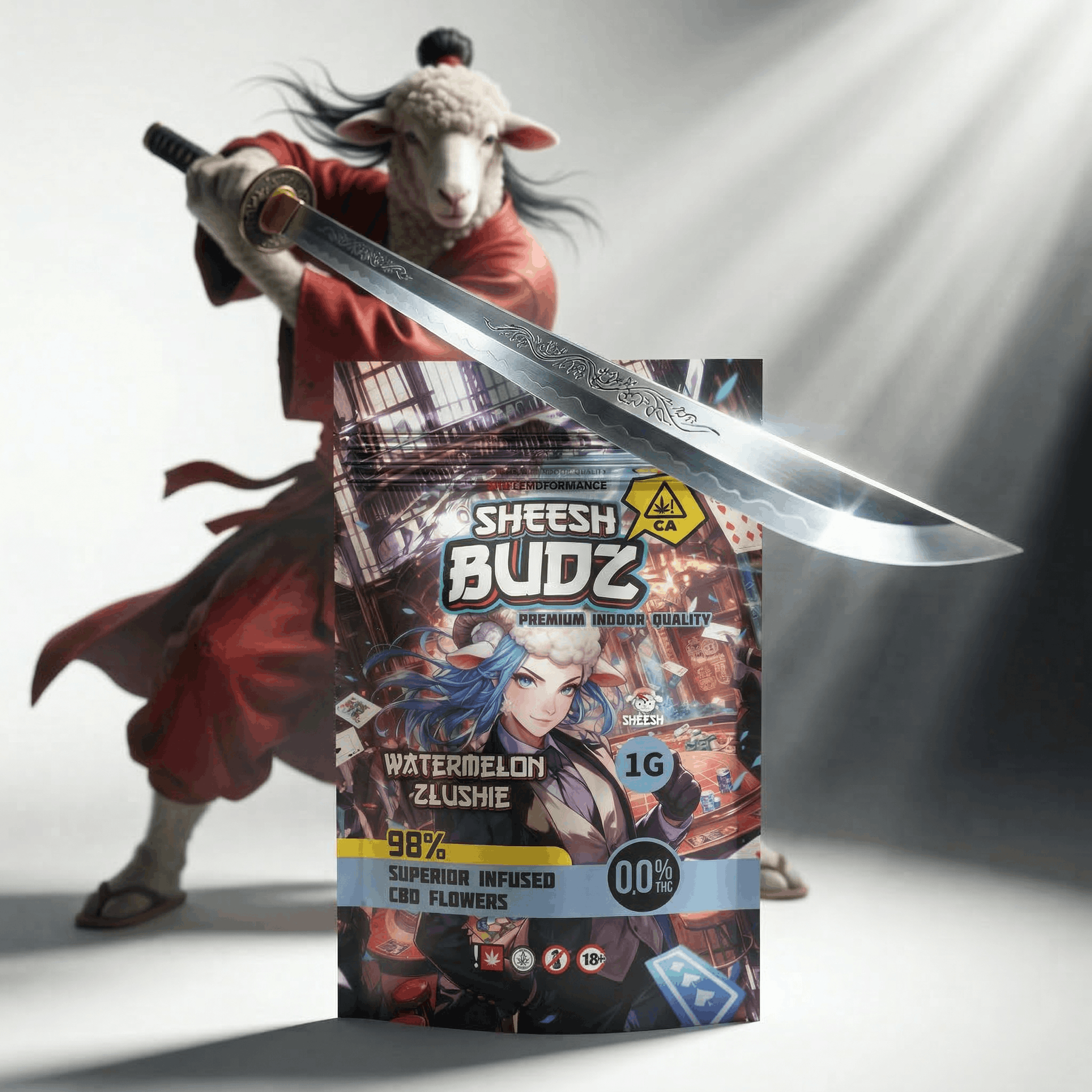 SHEESH Budz - CBD Flowers - Watermelon Zlushie - 1g