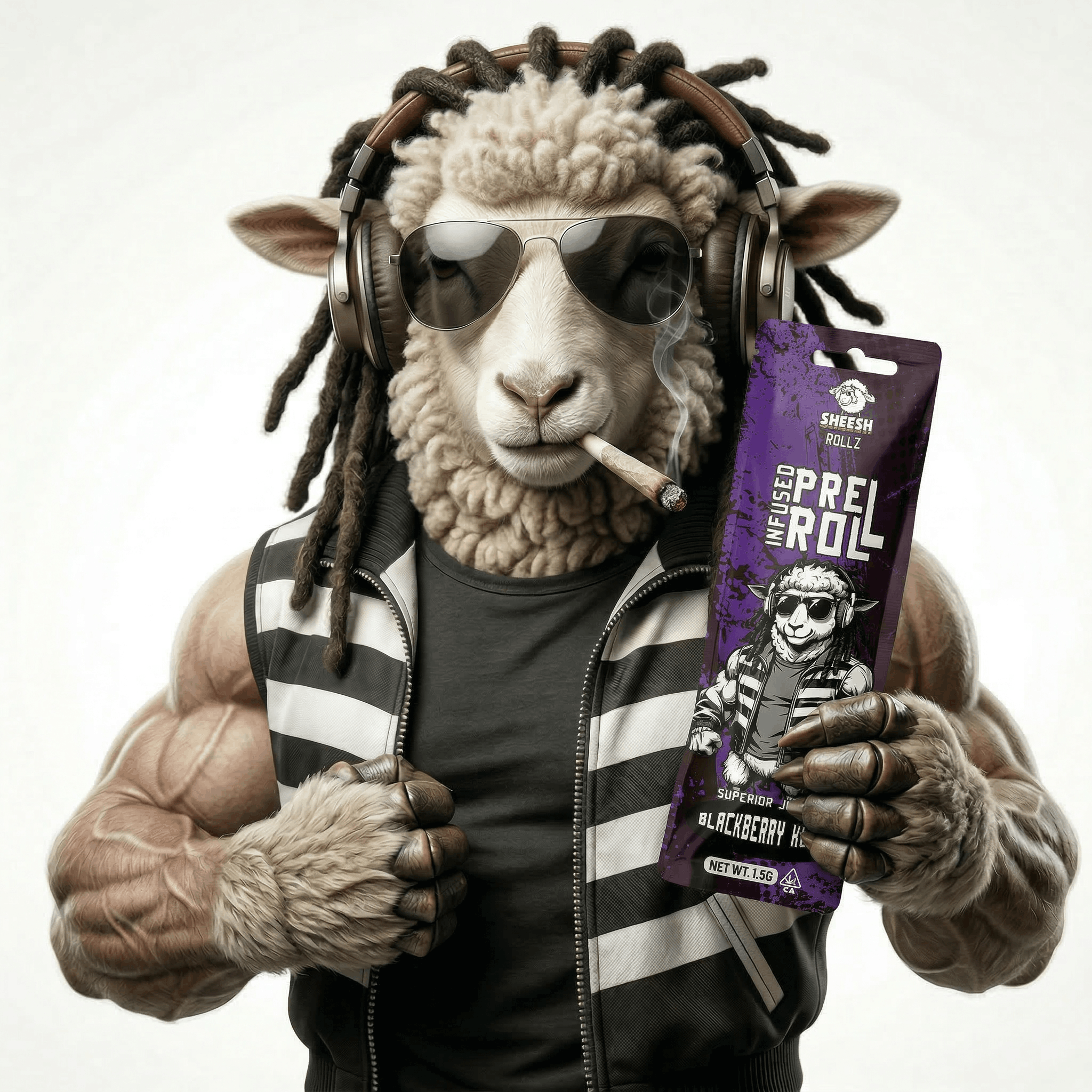 SHEESH Rollz - Blackberry Kush - 1.5g Pre Roll