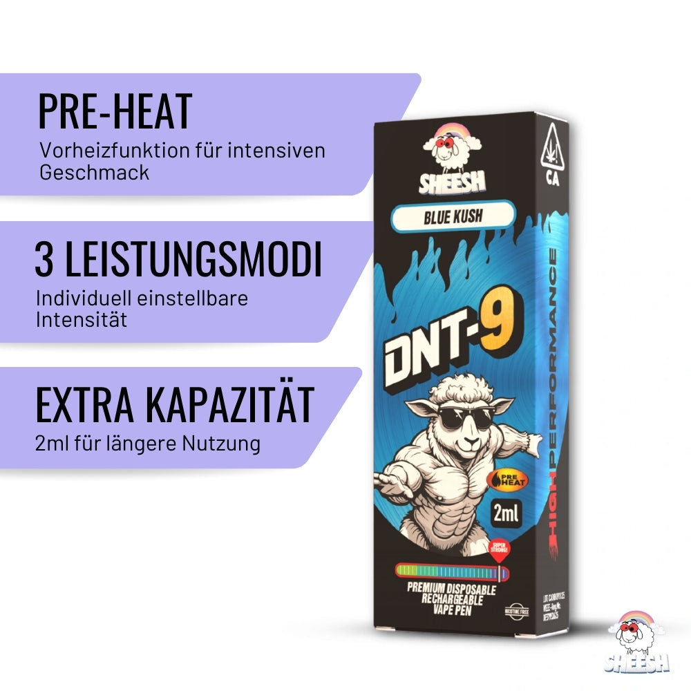 DNT9 Vape - Blue Kush - 2ml - sheesh