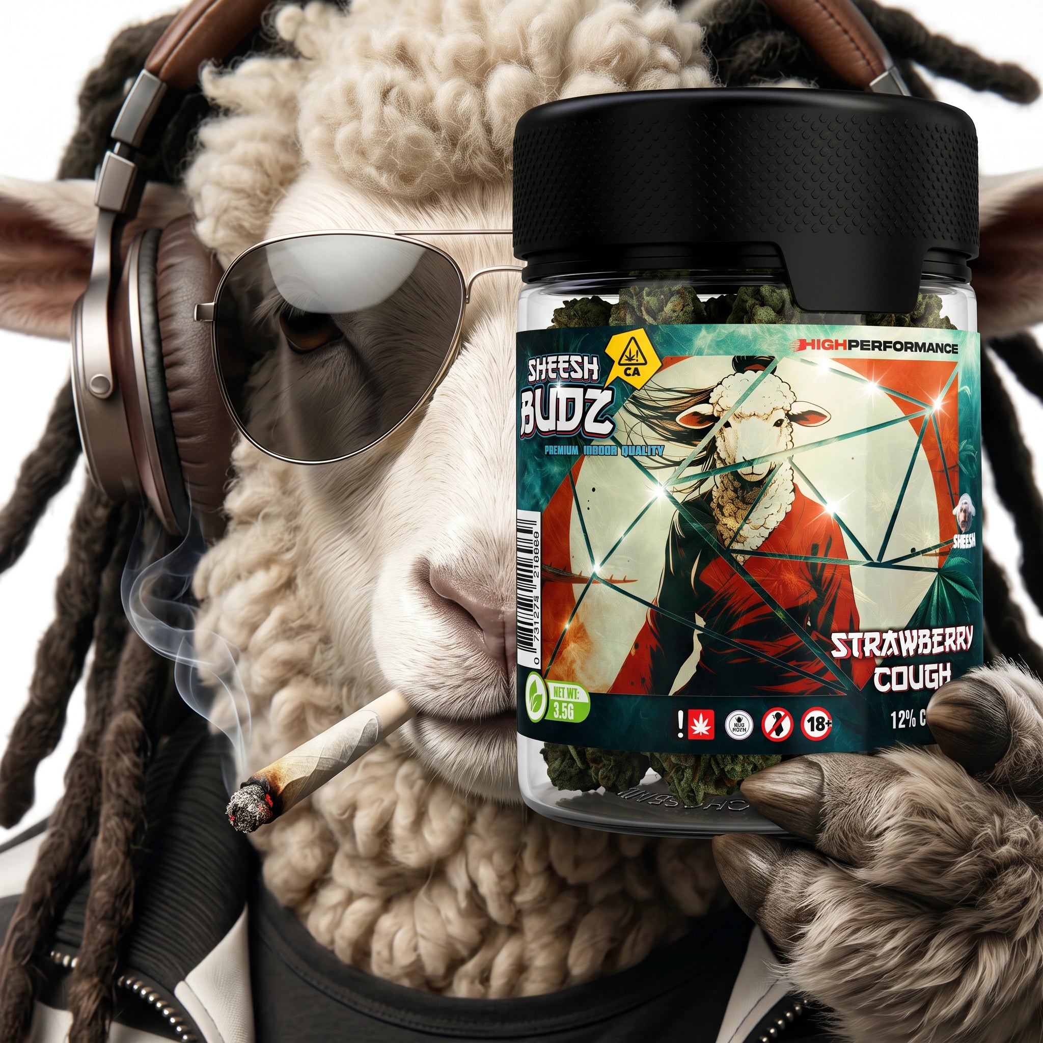 SHEESH BUDZ CBD Flower Strawberry Cough 3.5g 12% CBD