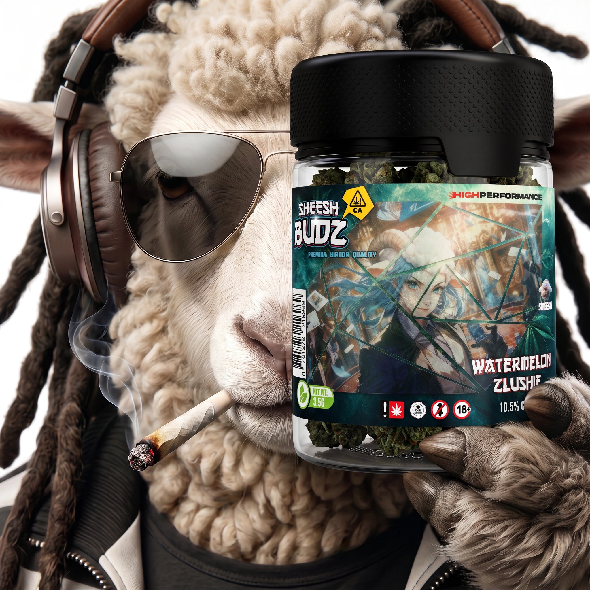 SHEESH BUDZ CBD Flower Watermelon Zlushie 3.5g 10.5% CBD