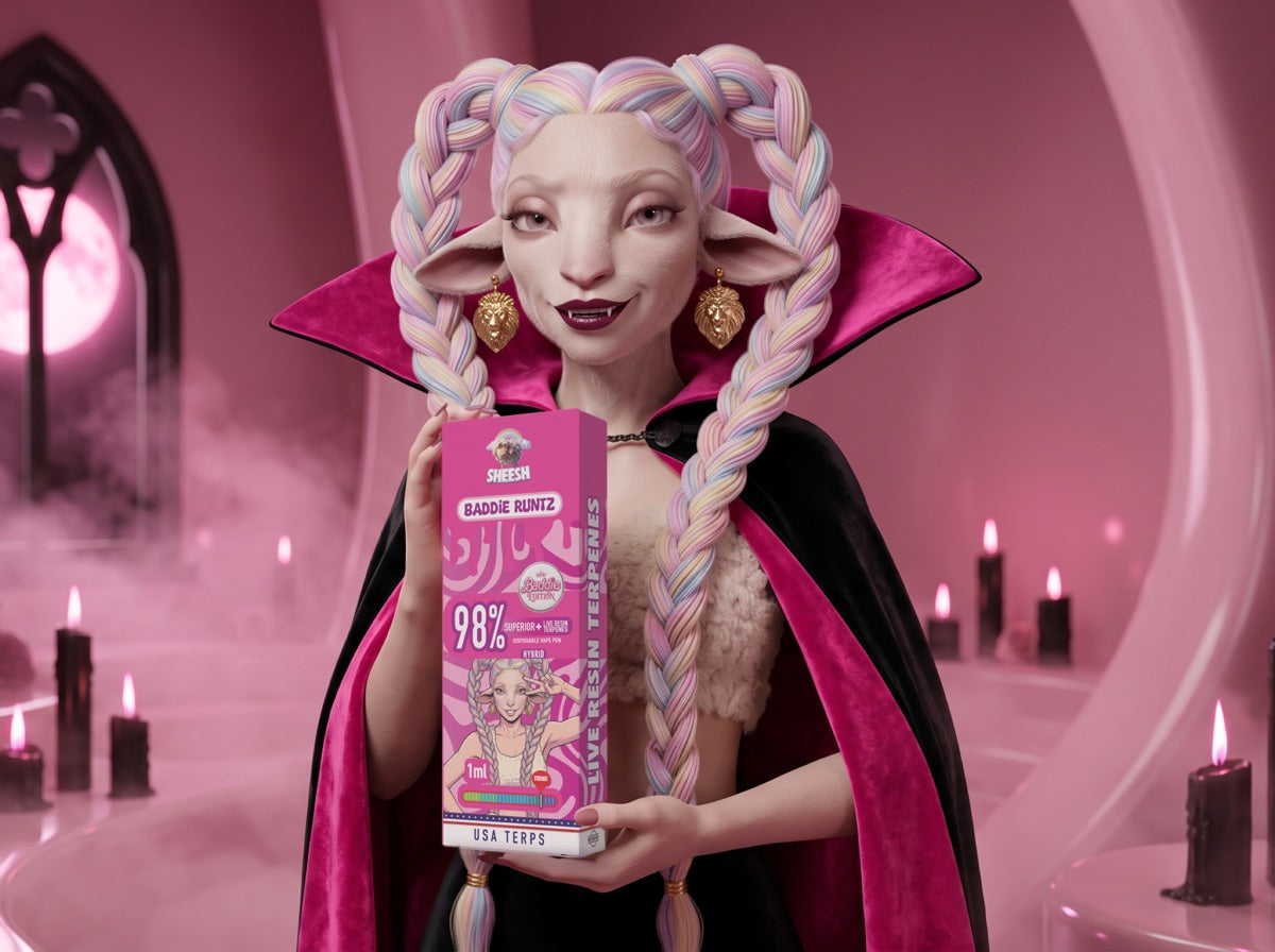 Baddie als Vampirin mit Baddie Edition Vape