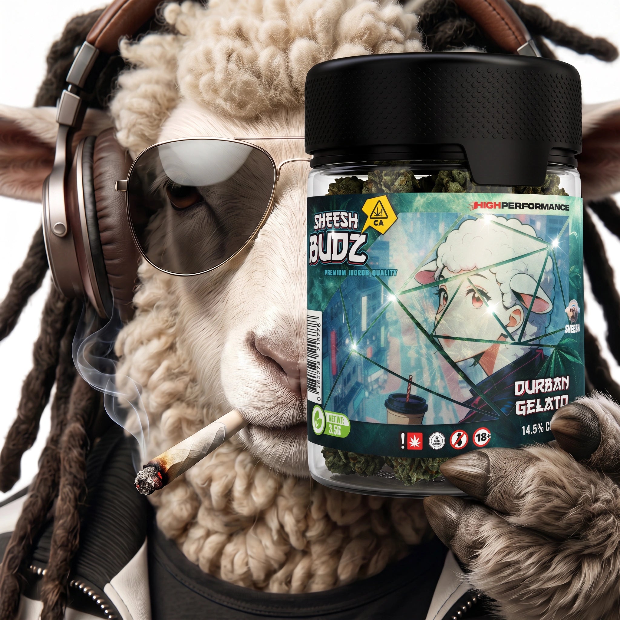 SHEESH BUDZ CBD Flower Durban Gelato 3.5g 14.5% CBD