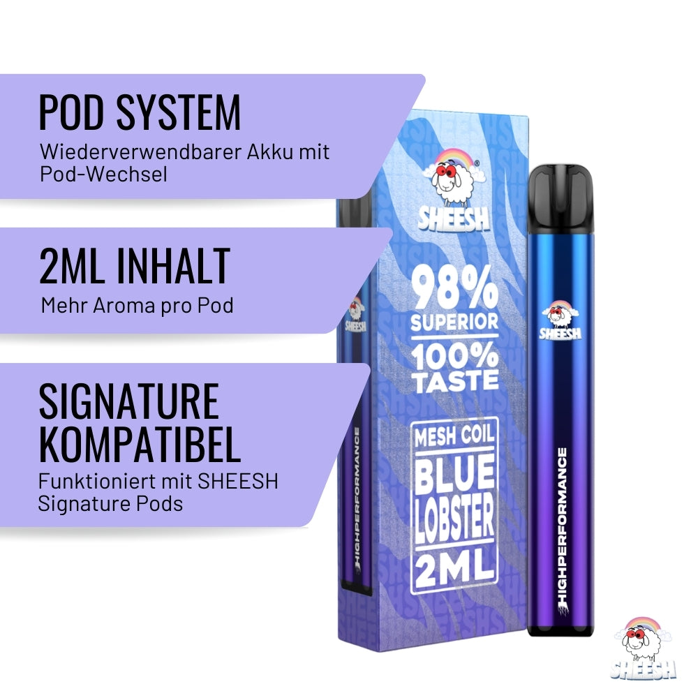 SHEESH - True Taste Line - Blue Lobster - Vape supérieur 2 ml