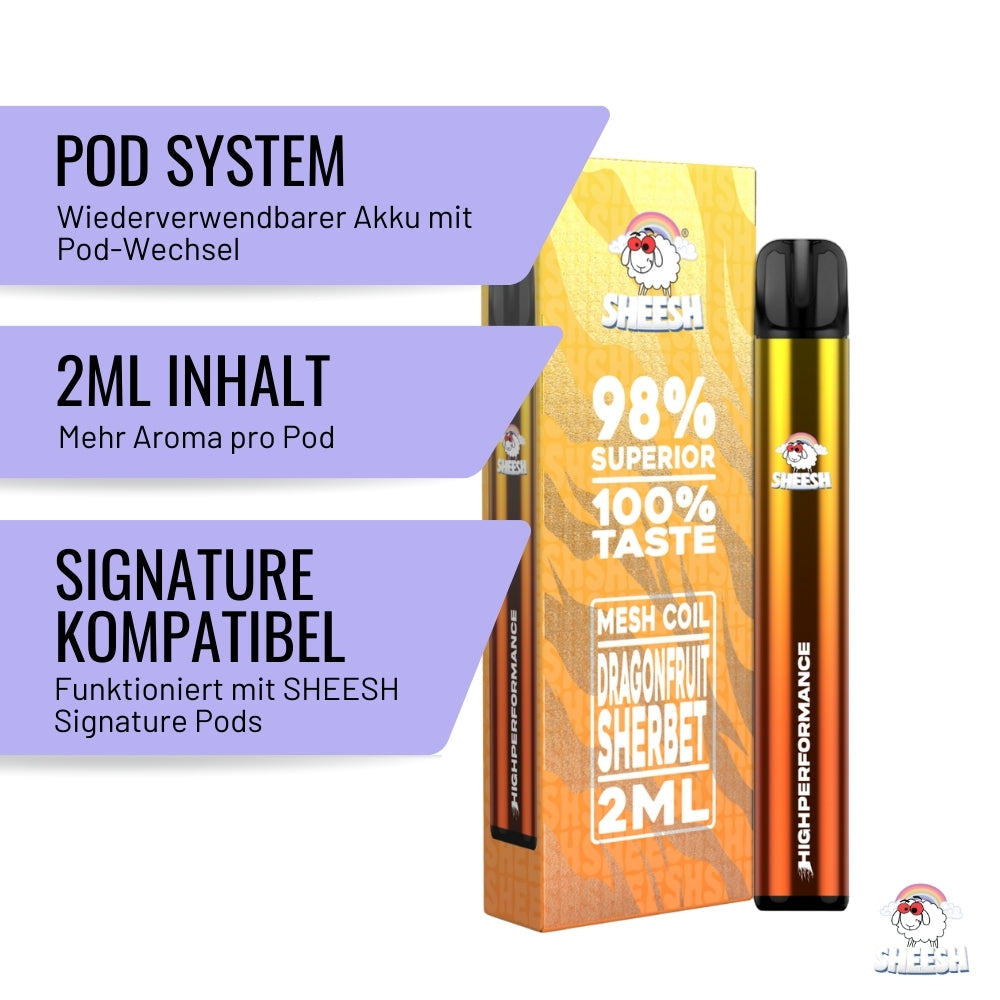 SHEESH - True Taste Line - Dragonfruit Sherbet - Vapeur supérieure