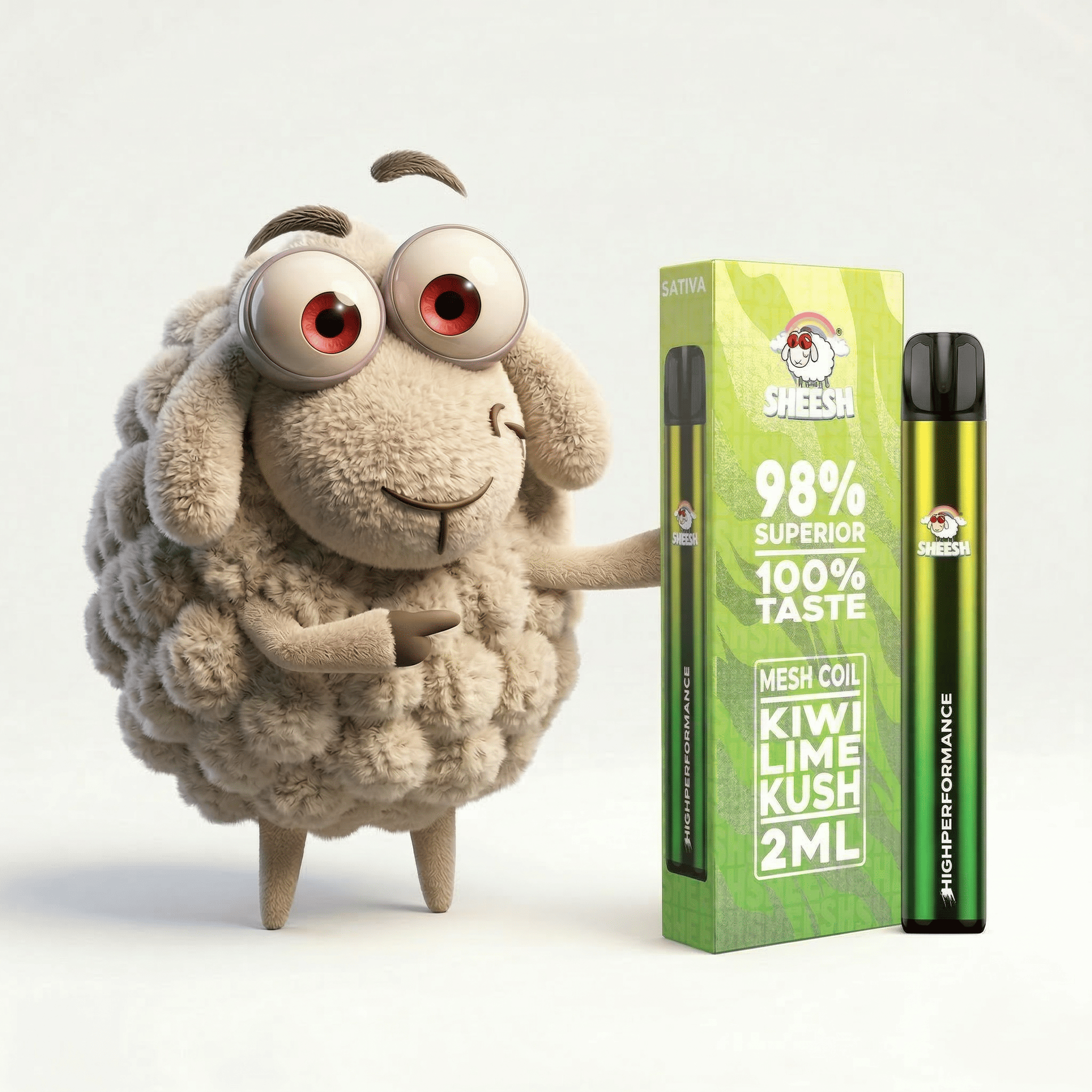 SHEESH - True Taste Line - Kiwi Lime Kush - Vape supérieur 2 ml