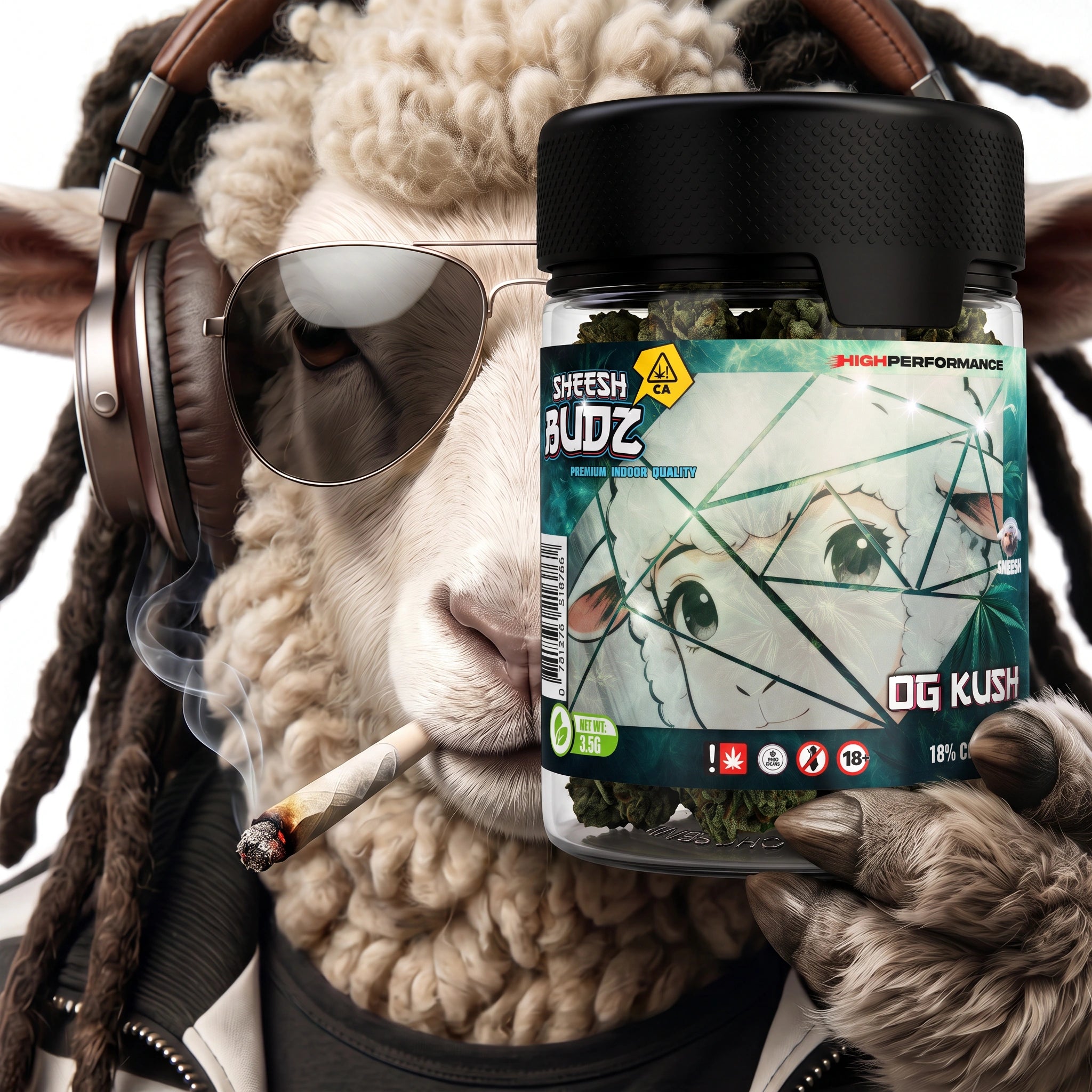 SHEESH BUDZ CBD OG Kush Flower 3.5g 18% CBD