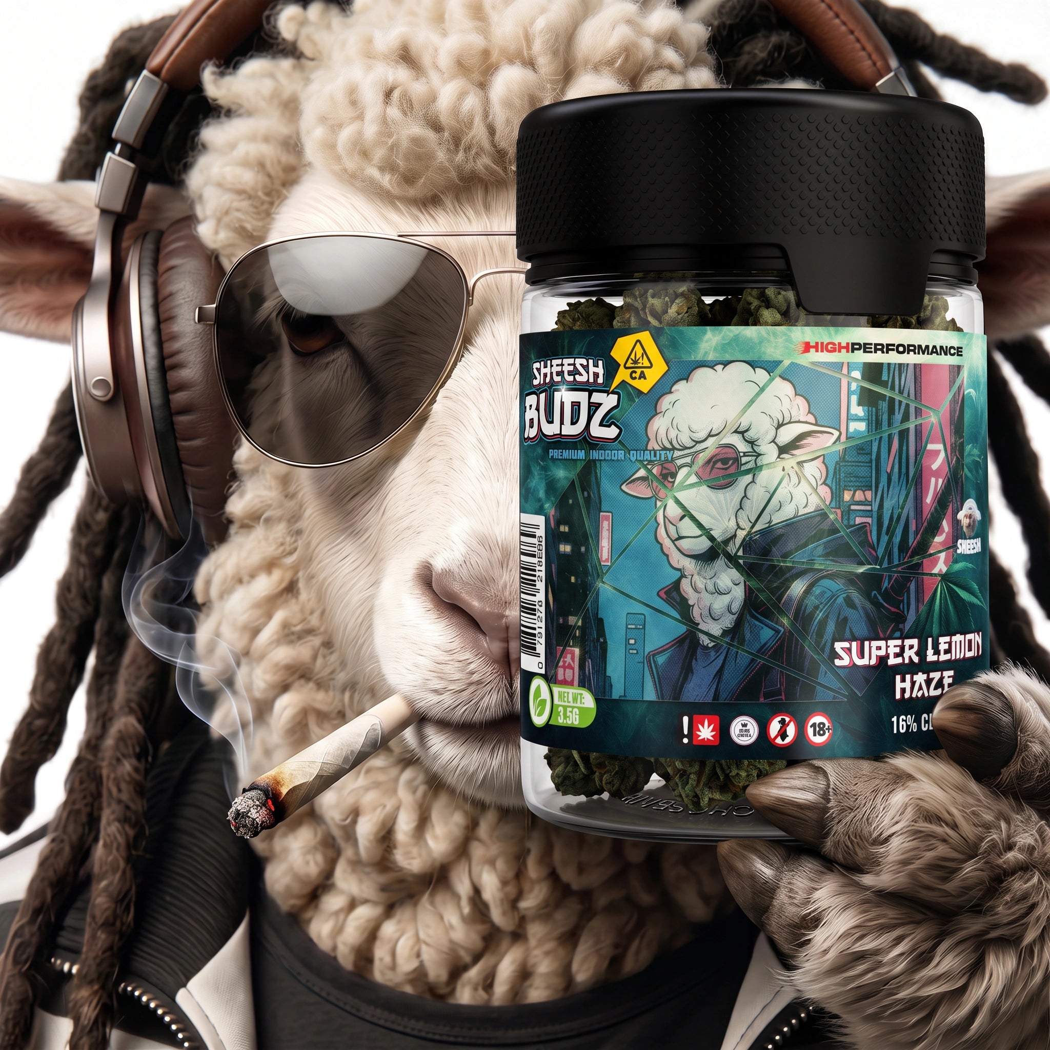 SHEESH BUDZ CBD Flower Super Lemon Haze 3.5g 16% CBD