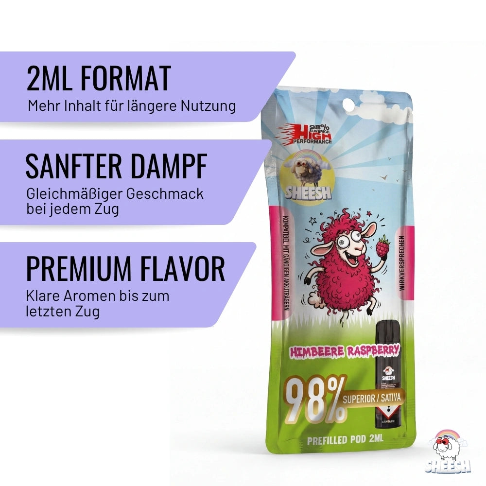 SHEESH - Superior Pod - Himbeere Raspberry - 2ml Pod